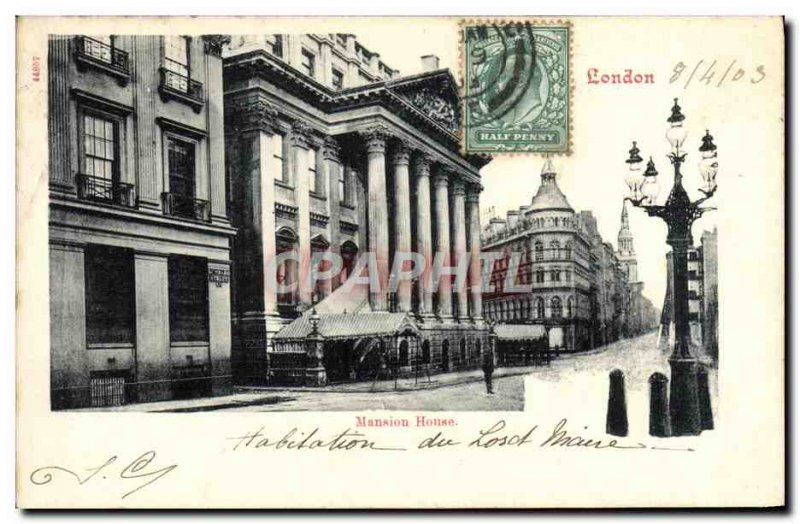 Postcard Old Mansion House London