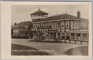 Red Cross Hospital Cheltenham England WWI Military Hospital RPPC Postcard H82