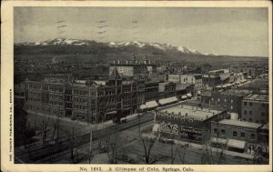 Colorado Springs Colorado CO Bird's Eye View c1910 Vintage Postcard