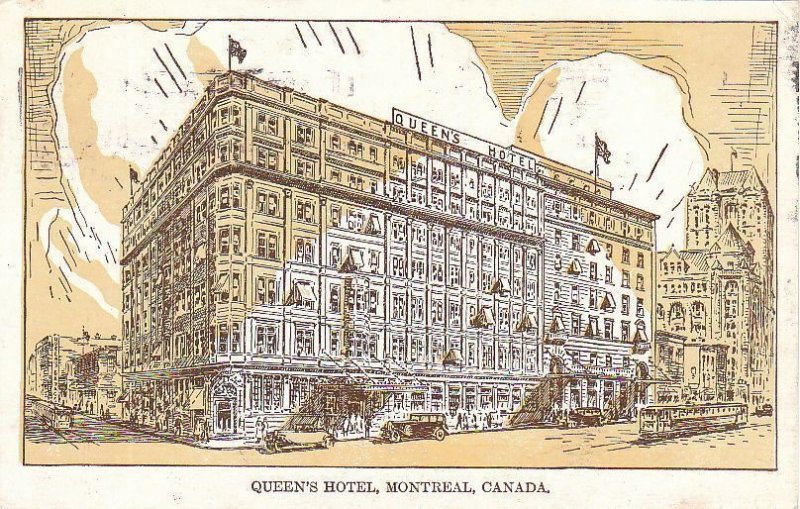 Postcard Queen's Hotel Montreal Canada