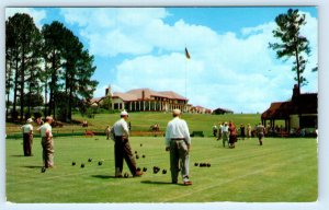 PINEHURST, North Carolina NC ~ Country Club LAWN BOWLING c1960s Postcard