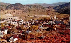 VIRGINIA CITY , NV Nevada  Famous MINING TOWN Birdseye View   c1950s   Postcard