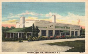 Vintage Postcard Green Valley Farms Crystal Lake Ave. Haddonfield New Jersey NJ