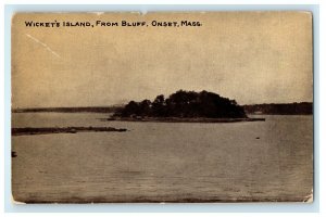 c1910 Wicket's Island, From Bluffs Onset, Massachusetts MA Antique Postcard