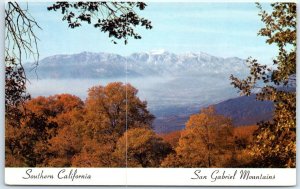 Postcard - San Gabriel Mountains and Mount San Antonio - Southern California