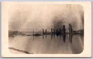 K27/ Portsmouth Ohio RPPC Postcard c1910 River Flood Disaster Factory? 40