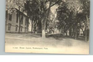 Newburyport MA Street Scene c1910 Postcard