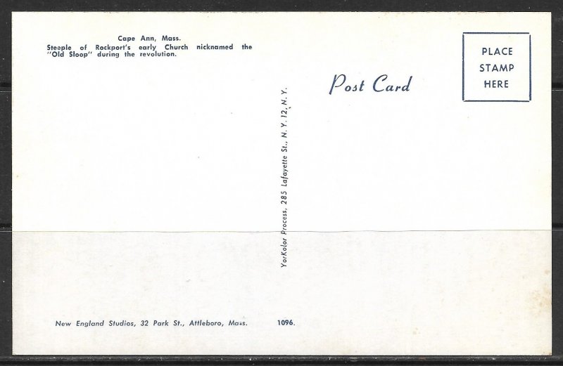 Massachusetts, Cape Ann - Old Sloop Church - [MA-688]