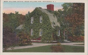 Postcard Betsy Williams Cottage Roger Williams Park Providence RI Rhode Island