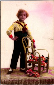 Victorian Boy Vintage RPPC C007