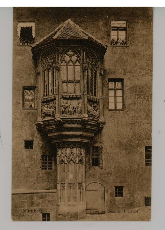 Germany - Nurnberg. St. Sebald Church, Bay Window at Parish Yard