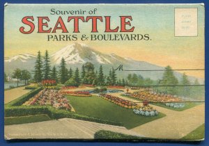 Seattle Washington wa Parks Blvds Mt Baker Rainier postcard folder #2