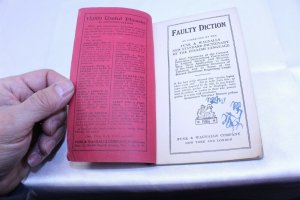 Vintage 1915 Copyright Funk & Wagnalls Faulty Diction Pocket Book 80 Pages