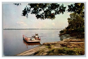 Vintage 1950's Postcard Antique Pickup Tiptonville-Portageville Tennessee Ferry