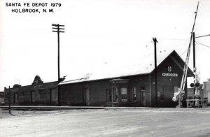 Santa Fe Depot 1979 Holbrook New Mexico Photo Train Station Postcard RR438