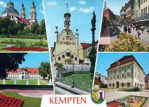 VINTAGE CONTINENTAL SIZE POSTCARD KEMPTEN IM ALLGAU MOUNTAINS GERMANY