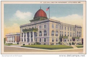 Arkansas Little Rock City Hall and Fire Department Curteich