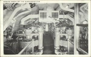 Sub Submarine S-49 Engine Room Great Lakes Expo Postcard