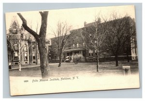 Vintage 1900's Photo Postcard Folts Mission Institute Herkimer New York