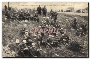 Old Postcard Militaria L & # 39infanterie maneuvers A corner of gran halt Mea...