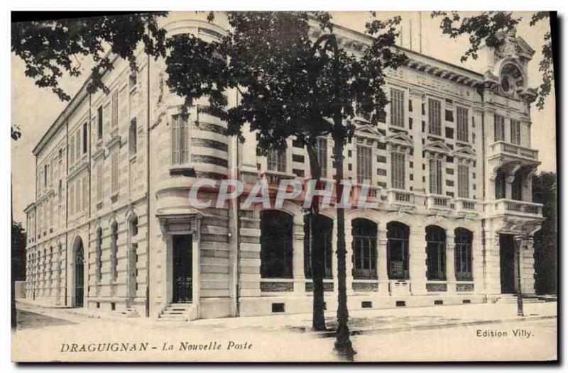 Postcard Old Hotel Post Draguignan The new station