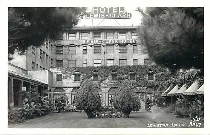 RPPC of Hotel Lewis - Clark, Lewiston, Idaho ID by Ellis #2267