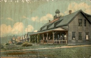 Rangeley Lakes ME Maine Upper Dam House Camp c1900-20s Vintage Postcard