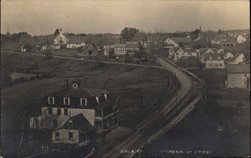 Epping NH Birdseye View c1910 Real Photo Postcard