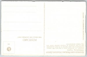 Williamsburg Virginia 1950s Postcard Barber & Peruke Maker's Shop