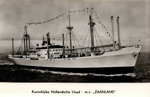 MS Zaanland Koninklijke Hollandsche Lloyd Ship RPPC 08.96