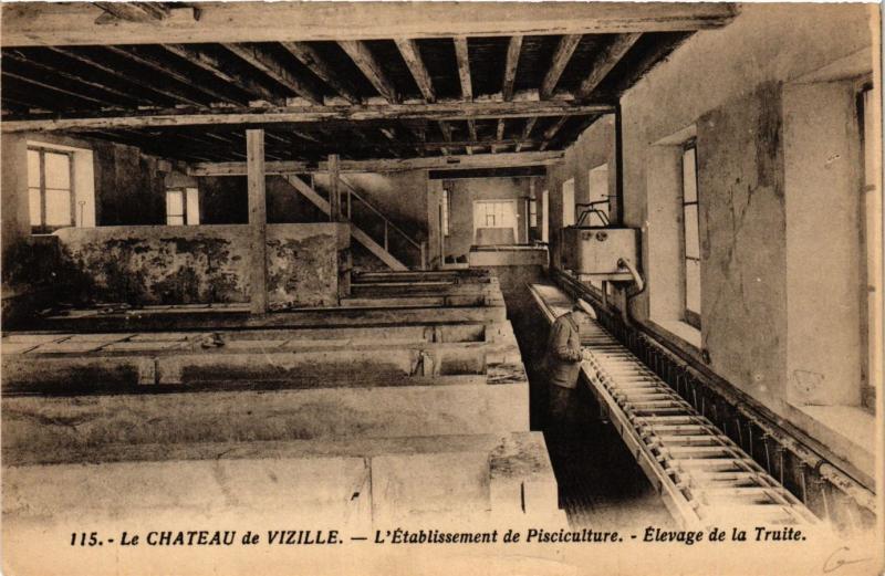 CPA AK Le Chateau de VIZILLE - L'Etabl. de Pisciculture - Elevage... (653207)