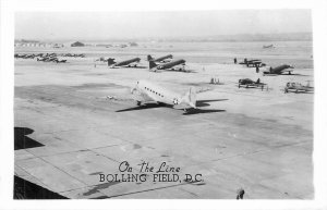 1944 Washington DC Boling Field Military Aircraft Grogan RPPC Postcard 25-11625