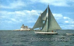 Cuckold's light boothbay, Maine, USA Sailboat 1976 light corner wear, postal ...