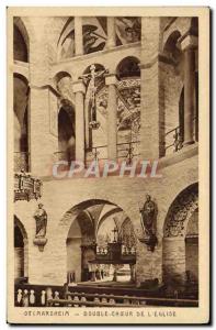 Old Postcard Ottmarsheim Double Cheour De L & # 39Eglise