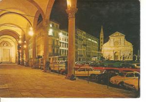 Postal 045733 : Firenze S. Maria Novella Square - Night - view