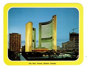City Hall, Toronto Ontario, Large 5 X 7 inch Postcard