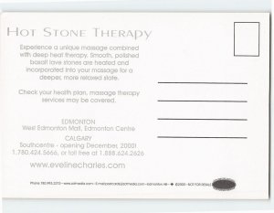 Postcard Hot Stone Theraphy Eveline Charles Canada