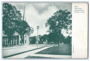 1905 Main Street Looking South Church Dirt Road Danbury Connecticut CT Postcard