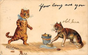 With Christmas Greetings Artist Louis Wain 1905 