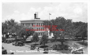 NE, Osceola, Nebraska, RPPC, Polk County Court House, McFadden Photo