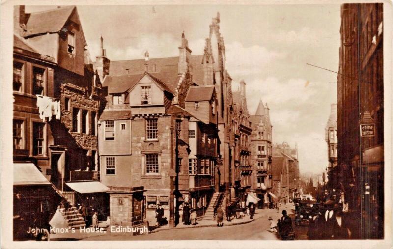 EDINBURGH SCOTLAND UK~JOHN KNOX'S HOUSE PHOTO POSTCARD 1920s