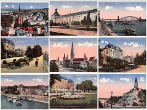 Germany Bonn a Rh Bridge Church etc lot of 9 postcards C336