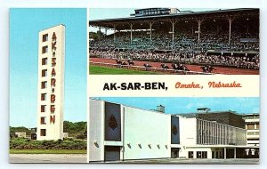 OMAHA, NE Nebraska ~ AK-SAR-BEN RACE TRACK & Facility c1960s  Postcard