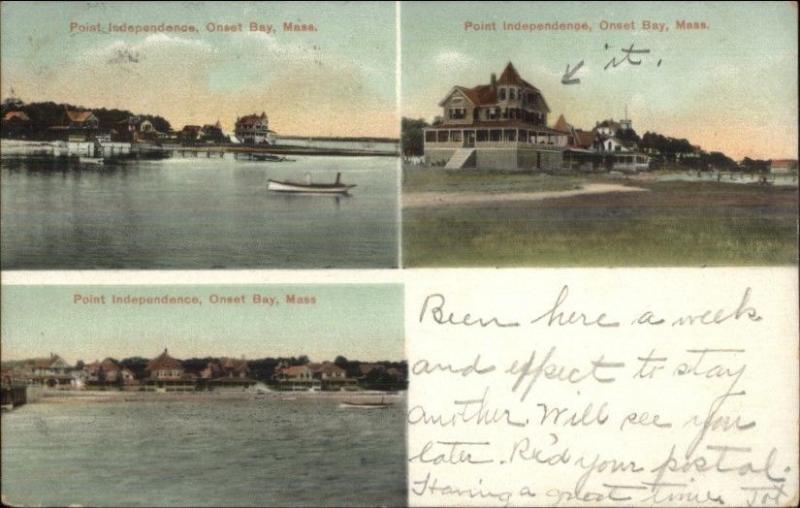 Onset Cape Cod MA Point Independence Multi-View c1910 Postcard