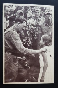 GERMAN EMPIRE THIRD REICH POSTCARD - ADOLF HITLER WITH KINDER