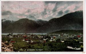 US    PC2333  A SKAGWAY SUNSET, SKAGWAY, ALASKA