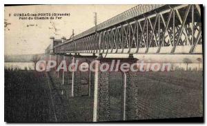 Postcard Old Cubzac Bridges Bridge Railway