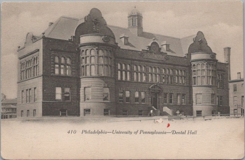 Postcard Philadelphia PA University Pennsylvania Dental Hall