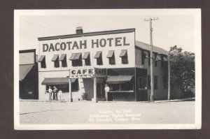 RPPC KAHOKA SOUTH DAKOTA SD DACOTAH HOTEL CAFÉ REAL PHOTO POSTCARD