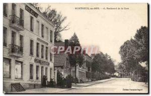 Montreuil sur Mer - Boulevard de la Mer - Cafe - Restaurant - Old Postcard